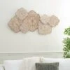 Farmhouse Wood Floral Intricately Carved Wall Decor White - Olivia & May