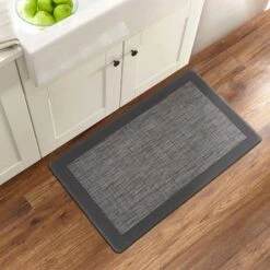 World Rug Gallery Textline Bordered Anti-Fatigue Standing Mat -Home Decor Series Store GUEST 012d6ae6 5d17 4f47 890e 02ac34ad6328