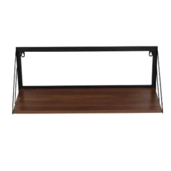 Honey-Can-Do Large Laundry Wall Shelf With Wood Walnut -Home Decor Series Store GUEST 01e63b69 ba5f 4d4f 943a 757cd6e50389