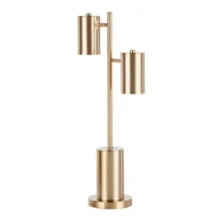 Cannes Contemporary/Glam Table Lamp With Metal Shade White (Includes LED Light Bulb) - LumiSource -Home Decor Series Store GUEST 04af6644 035b 46f6 8367 d9709842eedc