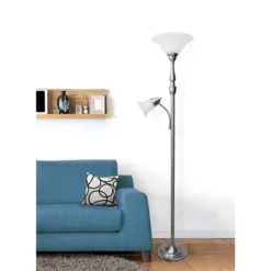 71" 3-way 2 Light Mother Daughter Floor Lamp Brushed Nickel - Elegant Designs -Home Decor Series Store GUEST 04d3ff49 90c0 4a0d b896 40525223d1b6