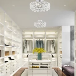 11.5" Olivia Semi-Flush Mount Pendant Metallic Silver - River Of Goods -Home Decor Series Store GUEST 05183a9a f573 4725 84e1 c0e4f324747b