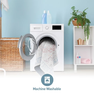 World Rug Gallery Distressed Boho Machine Washable Area Rug 9 World Rug Gallery Distressed Boho Machine Washable Area Rug - Image 9