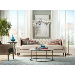 Possini Euro Design Roxie Modern Floor Lamp Standing 65 1/2" Tall Brushed Nickel Sheer Linen Double Drum Shade For Living Room Bedroom Office House 15 Possini Euro Design Roxie Modern Floor Lamp Standing 65 1/2" Tall Brushed Nickel Sheer Linen Double Drum Shade For Living Room Bedroom Office House -Home Decor Series Store GUEST 08929d60 e93f 45c5 b9a9 a1bd28b63482