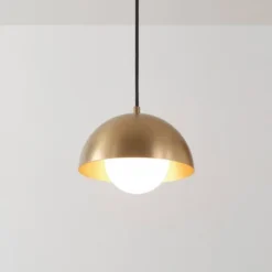 Amelia 1-Light Matte Brass Plug-In Pendant Lighting With Frosted Glass Shade - Globe Electric -Home Decor Series Store GUEST 08e75803 8928 4aa1 9f3e db955e3877d3