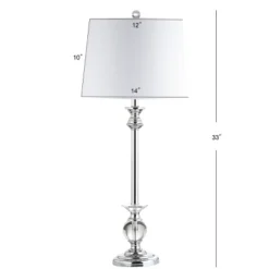 33" (Set Of 2) Elizabeth Crystal Table Lamp (Includes LED Light Bulb) Clear - JONATHAN Y -Home Decor Series Store GUEST 09228f11 5ab4 4846 99f7 1ea3215175ab