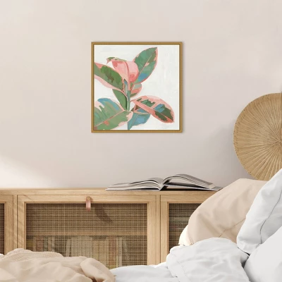 16" X 16" Pink Ficus I By Asia Jensen Framed Canvas Wall Art - Amanti Art 4 16" X 16" Pink Ficus I By Asia Jensen Framed Canvas Wall Art - Amanti Art - Image 4