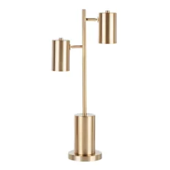 Cannes Contemporary/Glam Table Lamp With Metal Shade White (Includes LED Light Bulb) - LumiSource -Home Decor Series Store GUEST 0a51bf93 1861 4047 9814 3b59fe25ab80