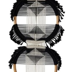 Cotton Macrame Handmade Intricately Weaved Wall Decor With Fringe Tassels Black - Olivia & May -Home Decor Series Store GUEST 0aa4cc19 d238 423e b0ee 40817f65f4f8