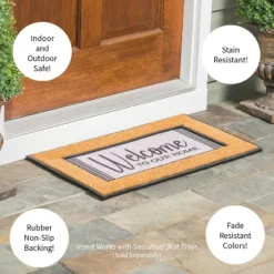 Evergreen Wood Grain Welcome Sassafras Indoor Outdoor Switch Doormat 1'10"x10" Multicolored -Home Decor Series Store GUEST 0b0ad7dd ec58 41ed 8d09 a95c44fab59d