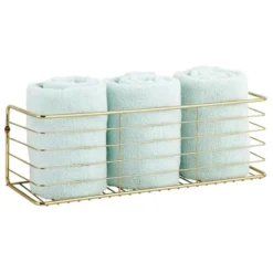 MDesign Wide Metal Wall Mount Storage Organizer Display Shelf - 2 Pack, Black -Home Decor Series Store GUEST 0c049f65 8ebc 42b3 ac25 1c9de5e50c3f