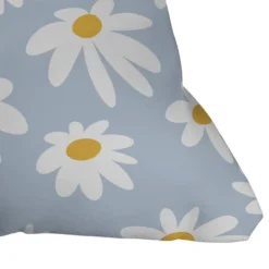 Lane And Lucia Lazy Daisies Outdoor Throw Pillow Blue - Deny Designs