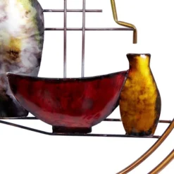 Metal Abstract Wall Decor With Vase Details - Olivia & May -Home Decor Series Store GUEST 0d0cb814 e338 4c70 b78c 9177c4de4763