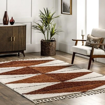 NuLOOM Kali Shaggy Diamond Tassel Area Rug 1 NuLOOM Kali Shaggy Diamond Tassel Area Rug