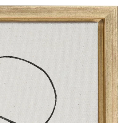 18" X 40" Sylvie Dancing Circles By Teju Reval Of SnazzyHues Framed Wall Canvas Gold - Kate & Laurel All Things Decor 2 18" X 40" Sylvie Dancing Circles By Teju Reval Of SnazzyHues Framed Wall Canvas Gold - Kate & Laurel All Things Decor - Image 2