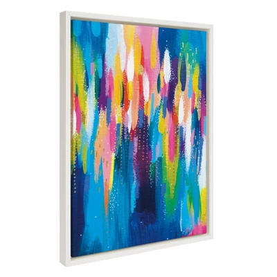 18" X 24" Sylvie Bright Brush Strokes Framed Canvas Wall Art By Ettavee White - Kate And Laurel 1 18" X 24" Sylvie Bright Brush Strokes Framed Canvas Wall Art By Ettavee White - Kate And Laurel