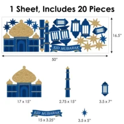 Big Dot Of Happiness Ramadan - Peel And Stick Eid Mubarak Vinyl Wall Art Stickers - Wall Decals - Set Of 20 -Home Decor Series Store GUEST 123fd38c bb08 4246 9ad7 1b1bedbe0f0d