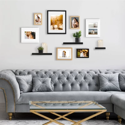 10pc Gallery Frame Box Set White/Black/Gold - Kate & Laurel All Things Decor 6 10pc Gallery Frame Box Set White/Black/Gold - Kate & Laurel All Things Decor - Image 6