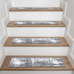 World Rug Gallery Distressed Contemporary Bohemian Non-Slip Stair Treads -Home Decor Series Store GUEST 1477d45e 92b2 46ee 8ca9 78dc22c2c64f