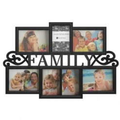 Hastings Home Family Collage Picture Frame With Text Design And 7 Openings For Three 4x6 And Four 5x7 Photos - 23.5" X 16", Black 7 Hastings Home Family Collage Picture Frame With Text Design And 7 Openings For Three 4x6 And Four 5x7 Photos - 23.5" X 16", Black -Home Decor Series Store GUEST 14bd4e00 cfc0 428c 86c9 c11322f8cfc6