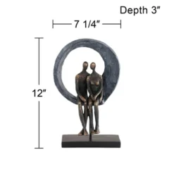 Studio 55D Abstract Couple 12" High Antique Brass Sculpture 13 Studio 55D Abstract Couple 12" High Antique Brass Sculpture -Home Decor Series Store GUEST 14f30330 4d1e 4e95 88a2 7c4e63ad7eac