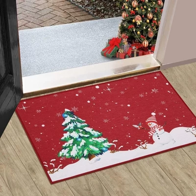 Trinity Snow Man Christmas Tree Xmas Welcome Doormat 5 Trinity Snow Man Christmas Tree Xmas Welcome Doormat - Image 5