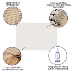 Flash Furniture Non Slip Rug Pad For Area Rug, Hardwood Floor Rug Gripper Anti Skid Rug Pad Protective Cushioning Rug Pad -Home Decor Series Store GUEST 157e3ccb 3887 4714 9327 ca9ea4a9575e