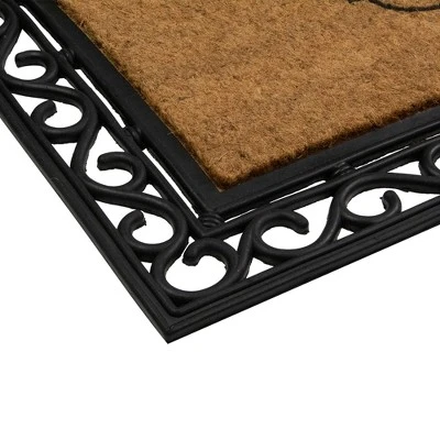 Northlight Black And Natural Coir Rectangular "Welcome" Doormat 22" X 48" 4 Northlight Black And Natural Coir Rectangular "Welcome" Doormat 22" X 48" - Image 4