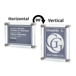 Azar Displays Floating Acrylic Wall Frame With Silver Stand Off Caps: 24" X 36" Graphic Size, Overall Frame Size: 28" X 40", 2-Pack -Home Decor Series Store GUEST 17c98029 1a12 4f7e 9384 e46dd5b27e83