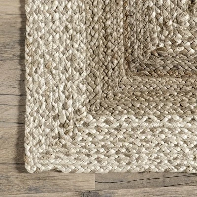 NuLOOM Charlene Braided Border Jute Area Rug 4 NuLOOM Charlene Braided Border Jute Area Rug - Image 4