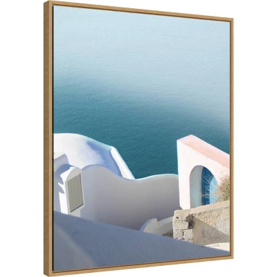 22" X 28" Santorini Greek Architecture II By Sara Zieve Miller Framed Canvas Wall Art Light Brown - Amanti Art 1 22" X 28" Santorini Greek Architecture II By Sara Zieve Miller Framed Canvas Wall Art Light Brown - Amanti Art