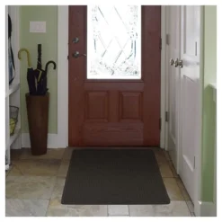 3'x4' Solid Doormat Black - HomeTrax
