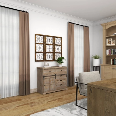 36" X 14" Wood Scroll Window Inspired Wall Decor With Metal Scrollwork Relief Brown - Olivia & May 12 36" X 14" Wood Scroll Window Inspired Wall Decor With Metal Scrollwork Relief Brown - Olivia & May - Image 12