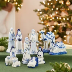 Kurt Adler 1.97-6.7 Inch Porcelain Delft Blue Nativity Set, 11-Piece Set -Home Decor Series Store GUEST 1af58ec1 839a 4755 85fd b9af7a4628b7