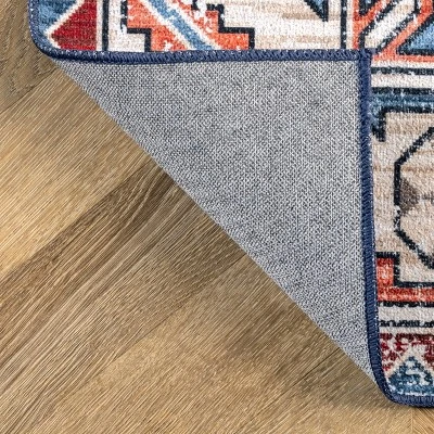 NuLOOM Marli Machine Washable Faded Medallion Area Rug 3 NuLOOM Marli Machine Washable Faded Medallion Area Rug - Image 3