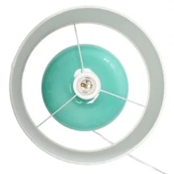 15.25" Modern Ovaloid Glass Bedside Table Lamp With Fabric Shade - Lalia Home -Home Decor Series Store GUEST 1c230a39 be3f 472a b5ba b108971296d6