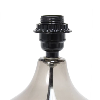 Glass Raindrop Table Lamp With Fabric Shade Gray - Simple Designs 6 Glass Raindrop Table Lamp With Fabric Shade Gray - Simple Designs - Image 6