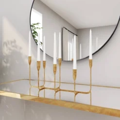 Contemporary Metal Candle Holder Gold - CosmoLiving By Cosmopolitan 27 Contemporary Metal Candle Holder Gold - CosmoLiving By Cosmopolitan -Home Decor Series Store GUEST 1e9696d4 0e29 4633 b1f9 96fdc941deec