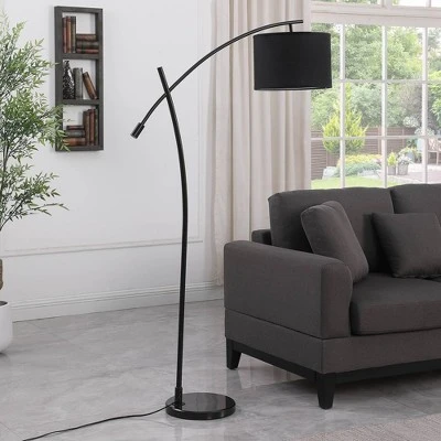 65" Oscar Pendulum Style On Marble Base Metal Floor Lamp Black - Ore International 5 65" Oscar Pendulum Style On Marble Base Metal Floor Lamp Black - Ore International - Image 5