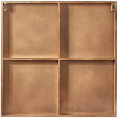 Wood Geometric Triangle Mirrored Wall Decor Light Brown - Novogratz 4 Wood Geometric Triangle Mirrored Wall Decor Light Brown - Novogratz - Image 4