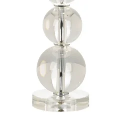 Vienna Full Spectrum Modern Table Lamp 26 1/2" High With USB Dimmer Stacked Crystal Spheres White Drum Shade For Bedroom Living Room Desk Bedside -Home Decor Series Store GUEST 22e7b211 06ed 43bb ab69 6ac66d91a3b9