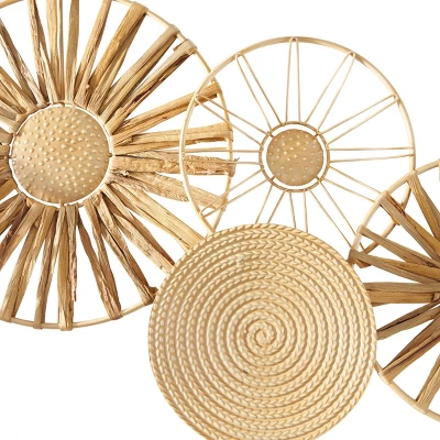 Metal Plate Wall Decor With Textured Pattern Brown - The Novogratz 2 Metal Plate Wall Decor With Textured Pattern Brown - The Novogratz - Image 2