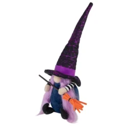 Northlight 14" Black And Purple Witch Gnome With Broom Indoor Halloween Figure -Home Decor Series Store GUEST 22f9253a a26b 4306 8dc4 87d0eb832740