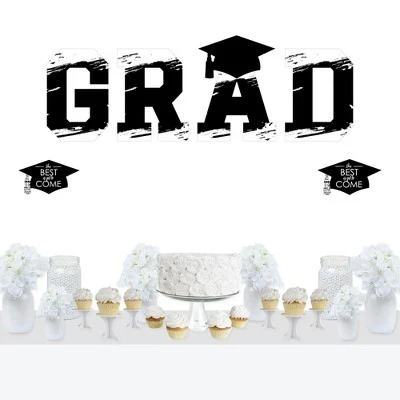 Big Dot Of Happiness Black And White Graduation Party Decor - Vinyl Wall Decals - Grad 6 Big Dot Of Happiness Black And White Graduation Party Decor - Vinyl Wall Decals - Grad - Image 6