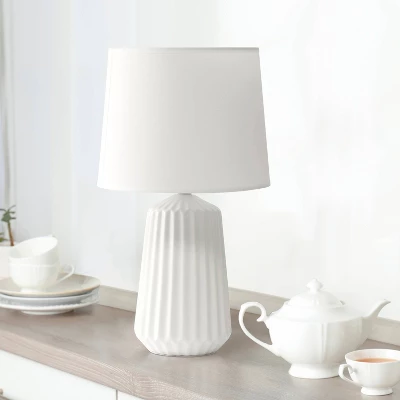 Pleated Base Table Lamp Off-White - Simple Designs 2 Pleated Base Table Lamp Off-White - Simple Designs - Image 2