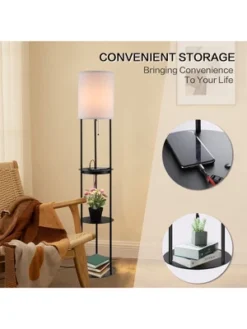 Nextop 63 Inch Round Floor Lamp W/ Shelves, USB Ports And AC Outlet Corner Lamp W/ LED Grow Light - 1 Count -Home Decor Series Store GUEST 240ef9dc eda0 4771 a773 10edebc56b42