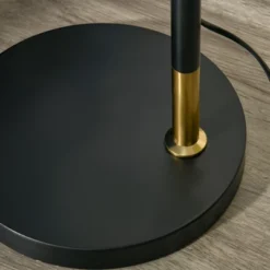 HOMCOM Arc Floor Lamp, Standing Reading Light, With Adjustable Lampshade, And Round Base For Living Room, Office, Or Bedroom, Black/ Gold -Home Decor Series Store GUEST 247f7aa8 52cf 46f7 b3f6 e801e9d02d58