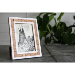 White Resin Framed 4x6 Inch Wood Decorative Picture Frame - Foreside Home & Garden -Home Decor Series Store GUEST 252fb2f2 d6e9 42ce 8f63 b60ef8c5496f