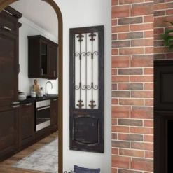 Traditional Metal Scroll Distressed Door Inspired Ornamental Wall Decor With Metal Wire Details Brown - Olivia & May -Home Decor Series Store GUEST 25ccb069 f083 4bcd a45d 6ee7e9984f53