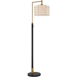 Possini Euro Design Modern Arc Floor Lamp 63 1/2" Tall Warm Gold Black Metal Cage Off-White Linen Shade For Living Room Reading 12 Possini Euro Design Modern Arc Floor Lamp 63 1/2" Tall Warm Gold Black Metal Cage Off-White Linen Shade For Living Room Reading -Home Decor Series Store GUEST 2685c32e 1594 4b24 8970 cad0e363bc17